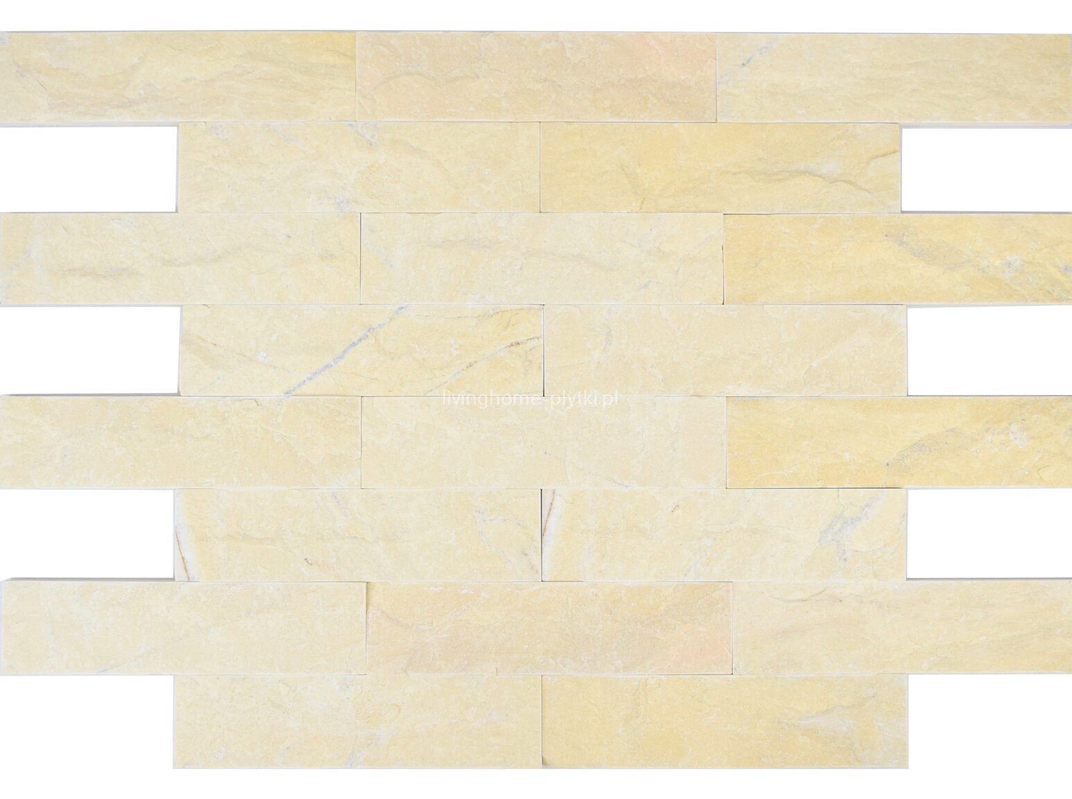 Kamień Dekoracyjny Na Ścianę Marmur Napoli Yellow 30×7,5×1,5cm Naturalny