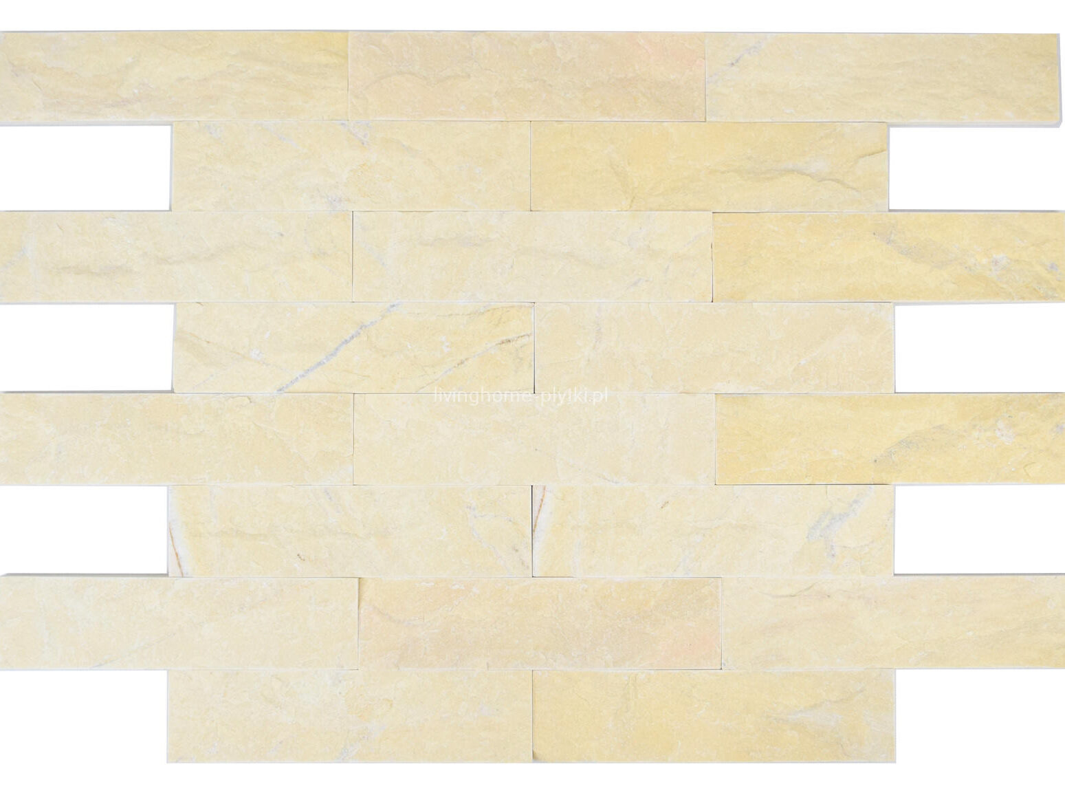 Kamień Elewacyjny Dekoracyjny Na Ścianę Marmur Napoli Yellow 30×7,5×1,5cm Naturalny