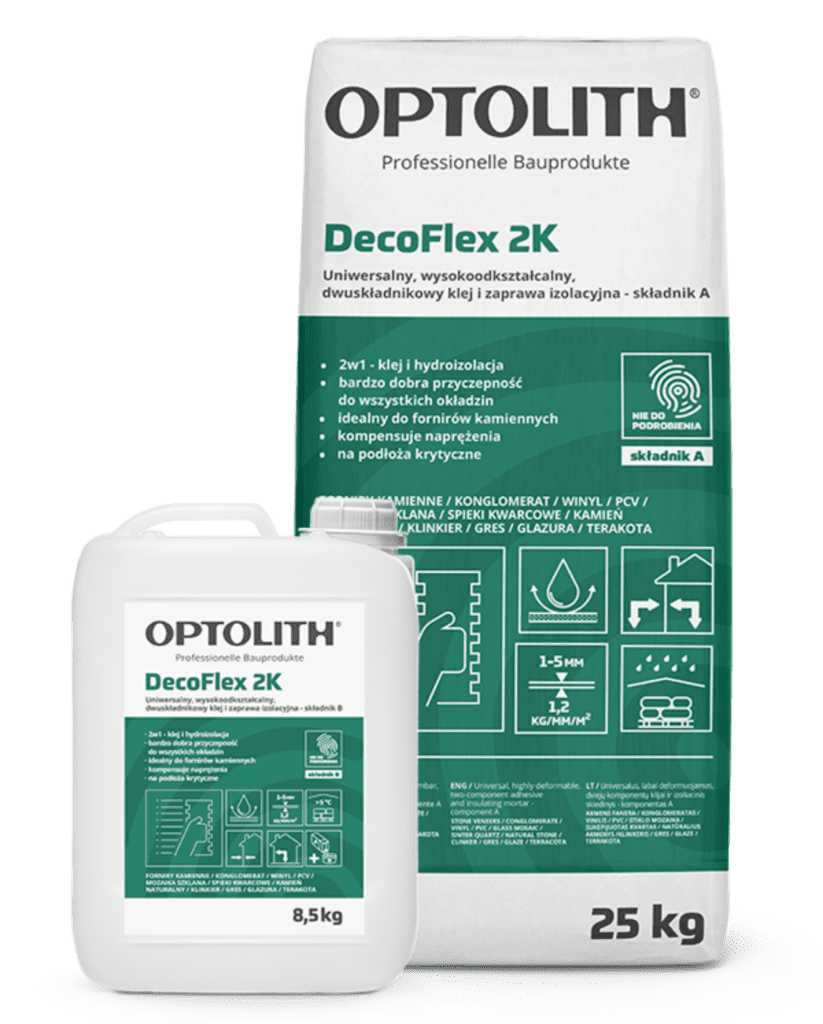 Klej Na Elewacje Do Montażu Kamienia W Rolce / Forniru Kamiennego – Optolith DecoFlex 2K